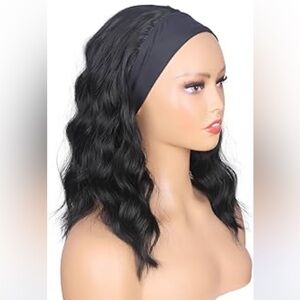 NWT Black Wavy Headband Wig 16” Body Wave